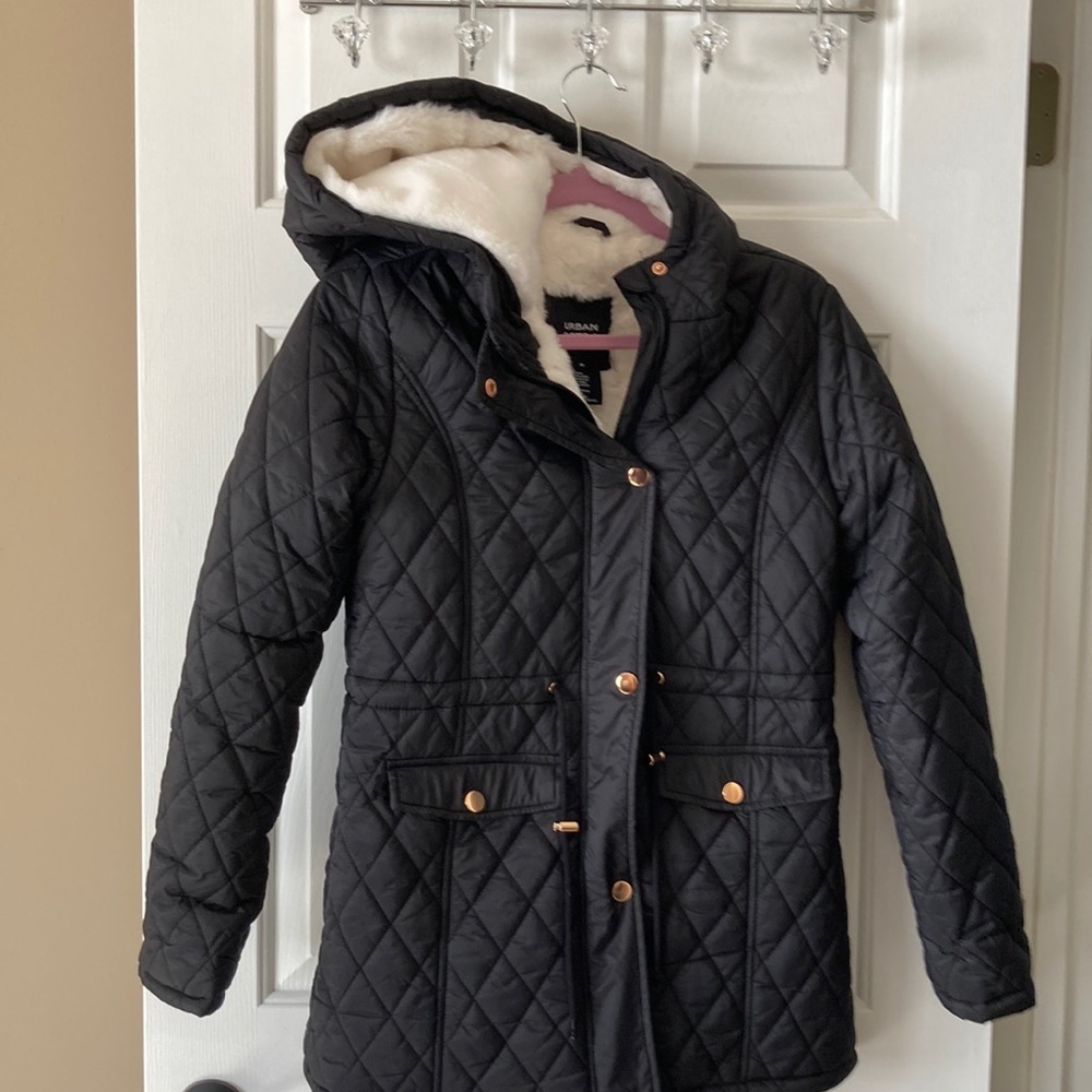 Women’s youth jacket size M faux fur lining nwt